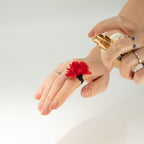 Fragrance Chiffon Diffuser Ring – Rose Red