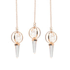 Stellar Gateway - Two Piece Spinning Merkaba Star in Copper Pendulum -  Clear Quartz