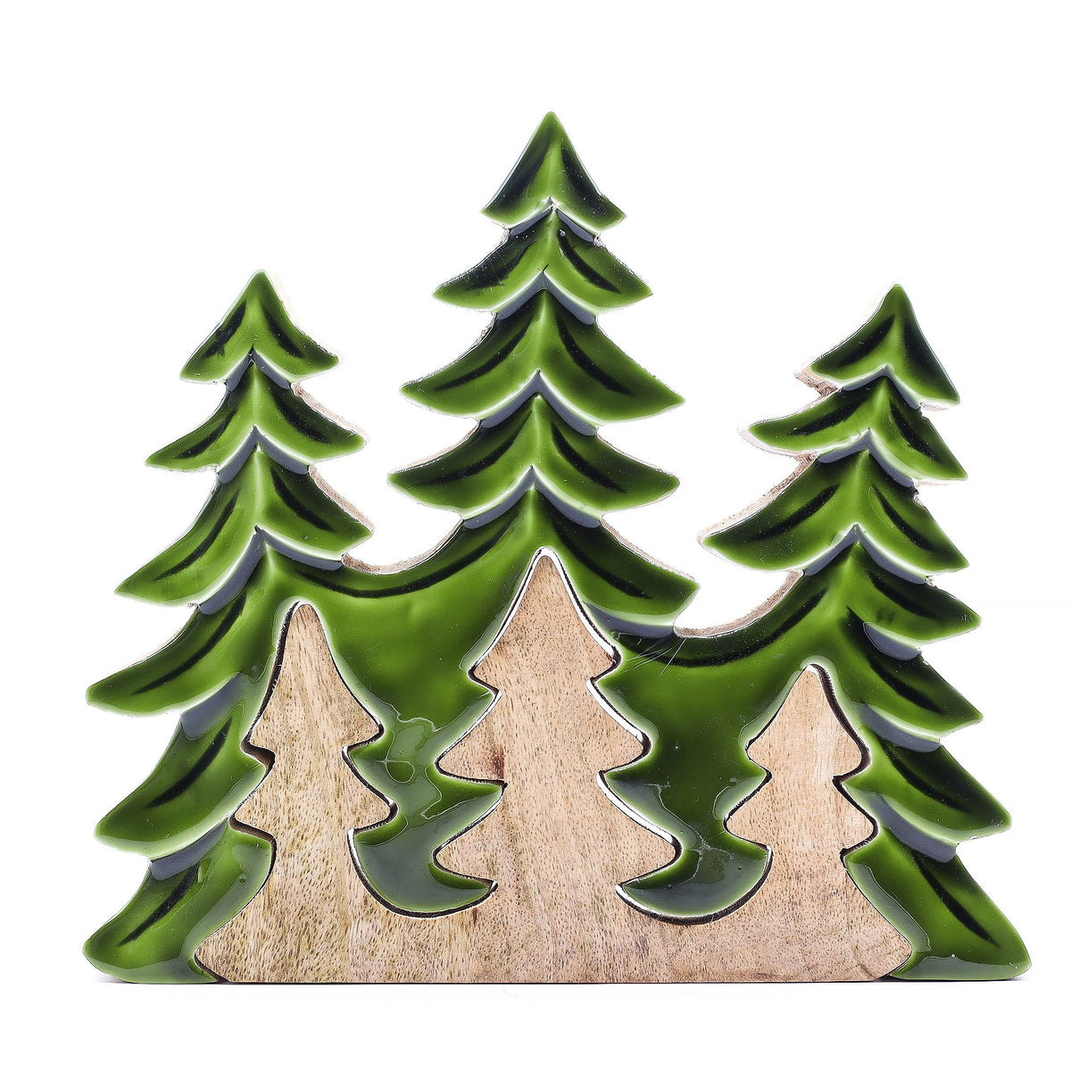 Lost in the Forrest - Three Trees 3D Wooden Decoration - 20x23cm - Lost in the Forest - Wooden Decorations & Bowls | Hearth & Amble