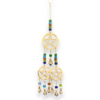 Indian Chimes - Brass Tri-Pentagram - 7 Bells