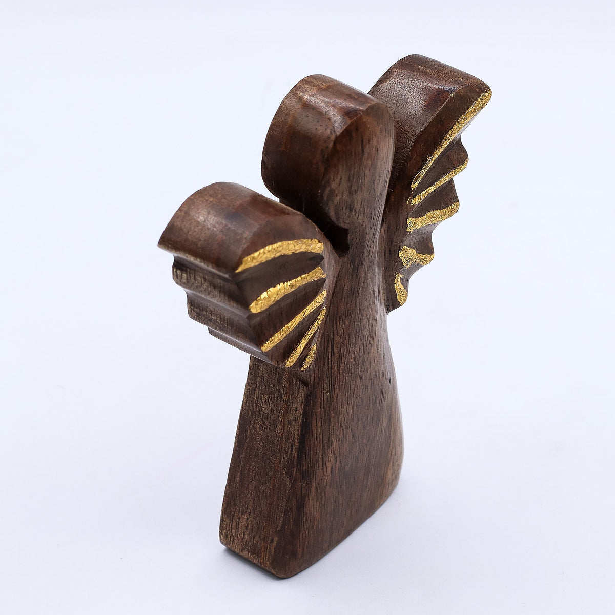 Medium Mango Wood Angel - Gold Decor - Mango Wood Angels | Hearth & Amble