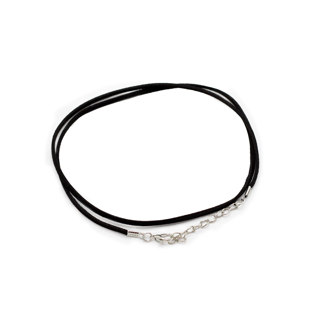 Faux Leather Pendant Cord - 2.5mm x 55cm - Black A001 - Pendant Cords | Hearth & Amble