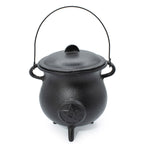 Extra Huge Cast Iron Cauldron with Pentagram 23x18cm (at least 4kg)