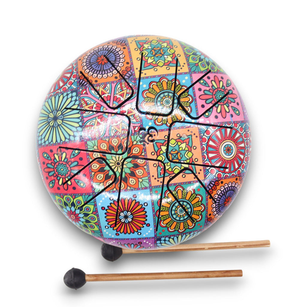 Happy Drum Multi Coloured - 17x13cm