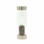 Crystal Infused Glass Water Bottle - Determined Tiger's Eye - Chips