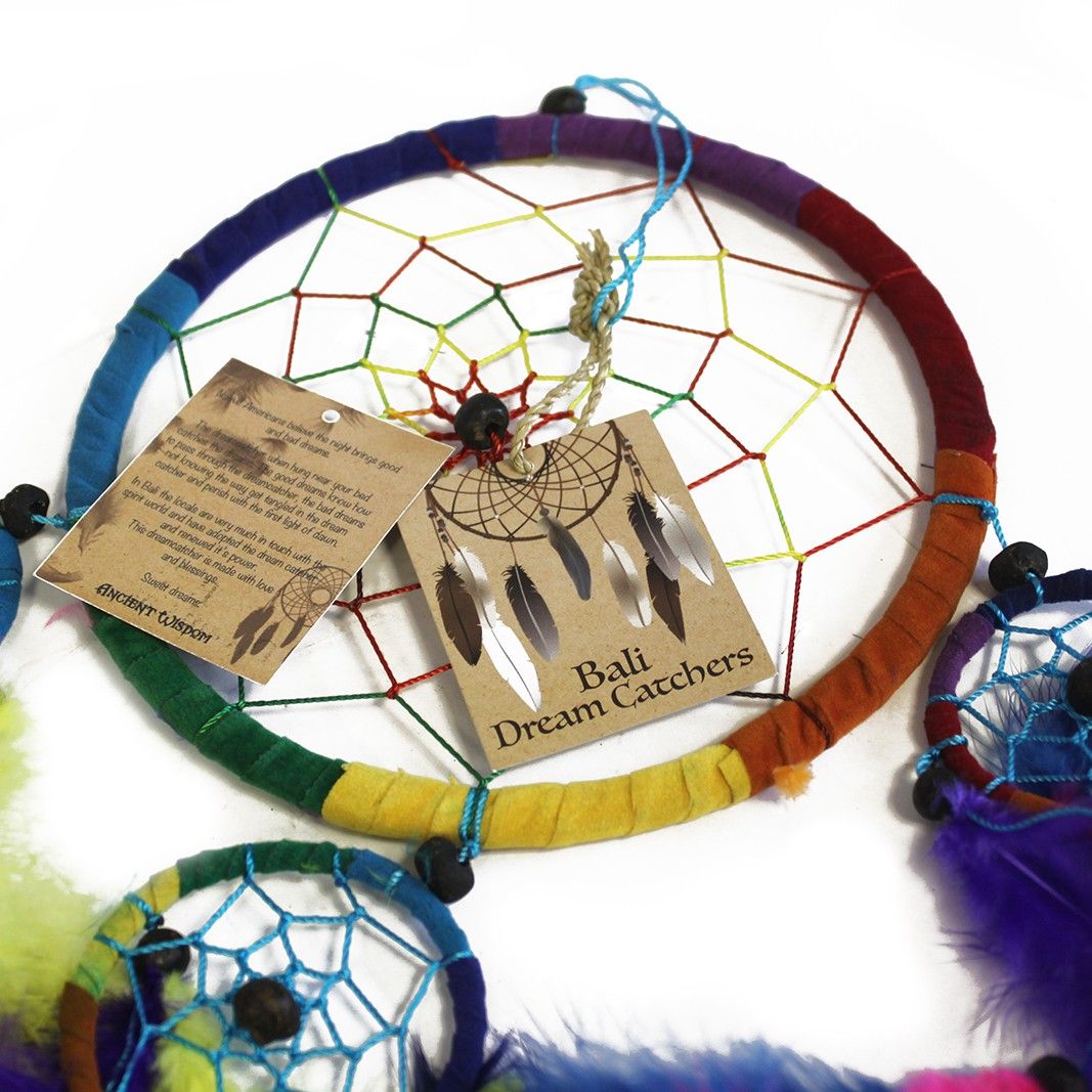 Bali Dreamcatchers - Large Round - Rainbow