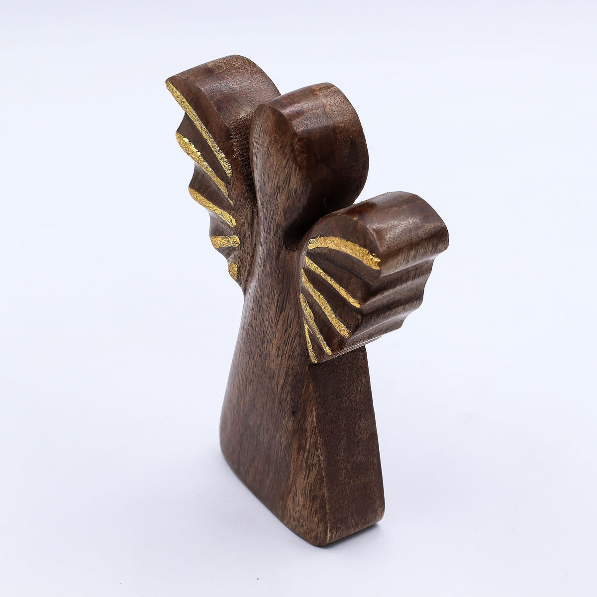 Medium Mango Wood Angel - Gold Decor - Mango Wood Angels | Hearth & Amble