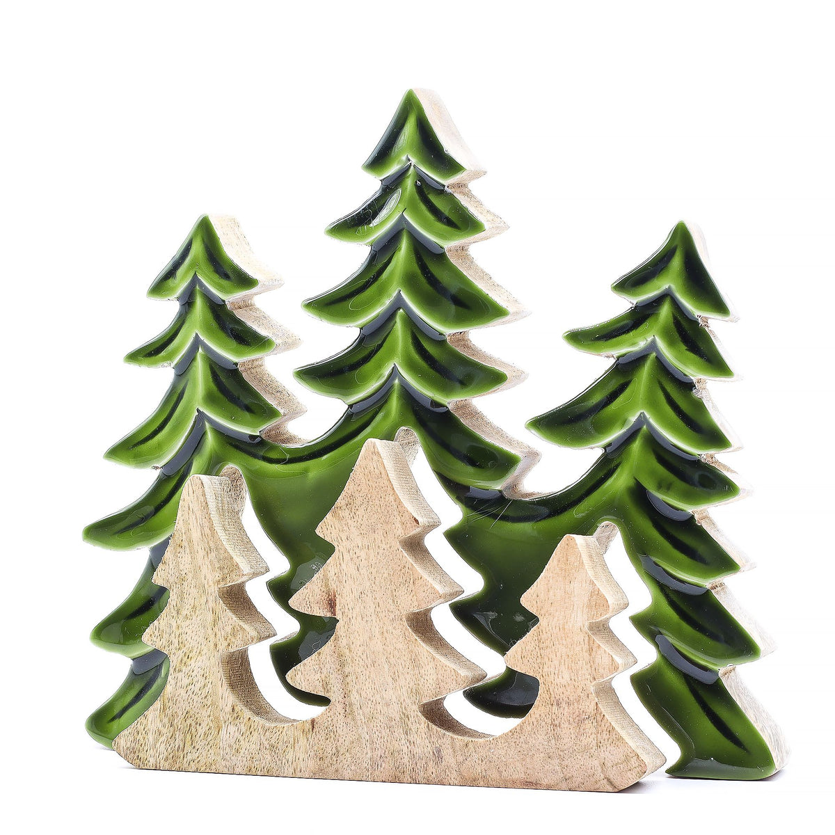 Lost in the Forrest - Three Trees 3D Wooden Decoration - 20x23cm - Lost in the Forest - Wooden Decorations & Bowls | Hearth & Amble