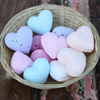 Love Heart Bath Bomb 70g - Baby Powder