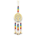 Indian Chimes - Brass Tree of Life with Chakra Beads - 3 Bells