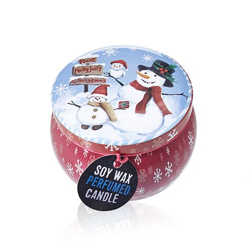 Art Tin Candle - Assorted Design - Vintage Christmas - Spiced Orange - product image 5