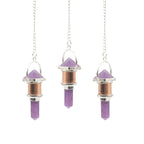 The Violet Engine- Combo Piece Copper Pendulum -  Amethyst