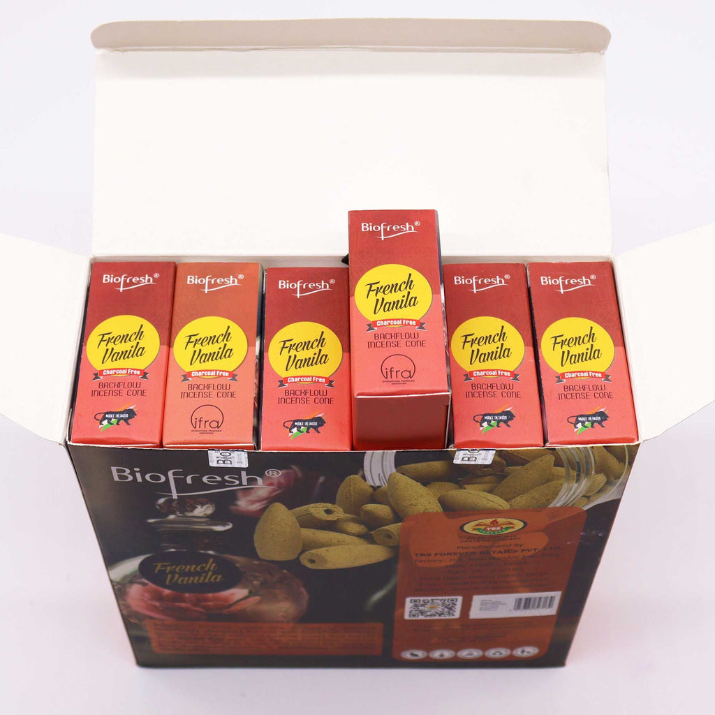 Biofresh Backflow Incense Cones - French Vanilla