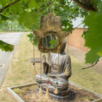 Indian Chimes - Hamsa Lrg Mirror 5 Bells