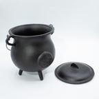 Extra Huge Cast Iron Cauldron with Pentagram 23x18cm (at least 4kg)