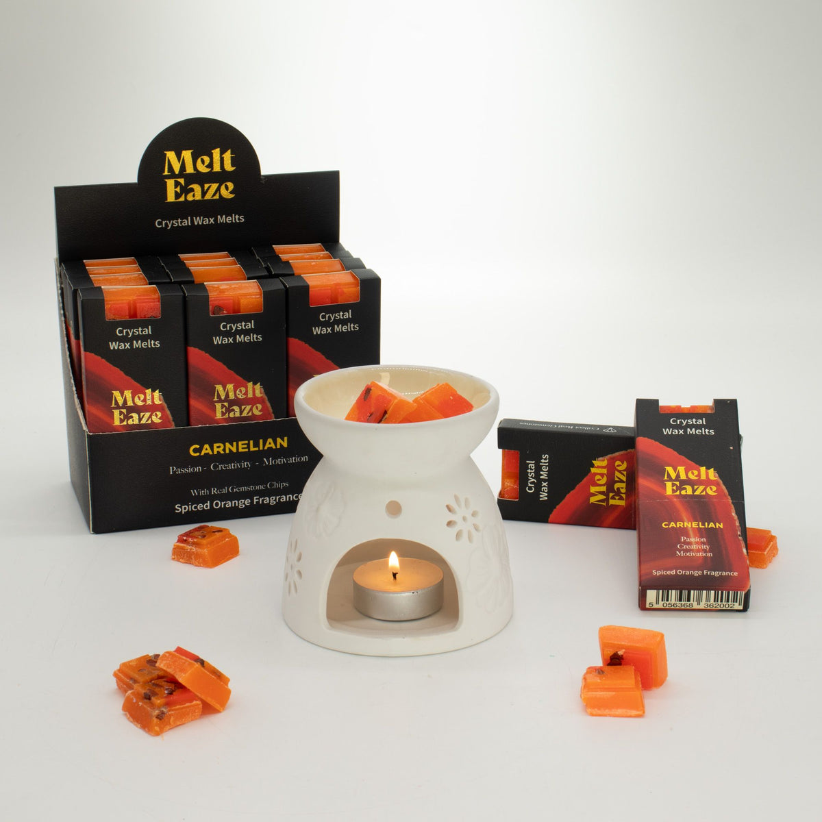 MeltEaze Wax Melts 50g - Carnelian Fire - Spiced Orange - Wax Melts | Hearth & Amble