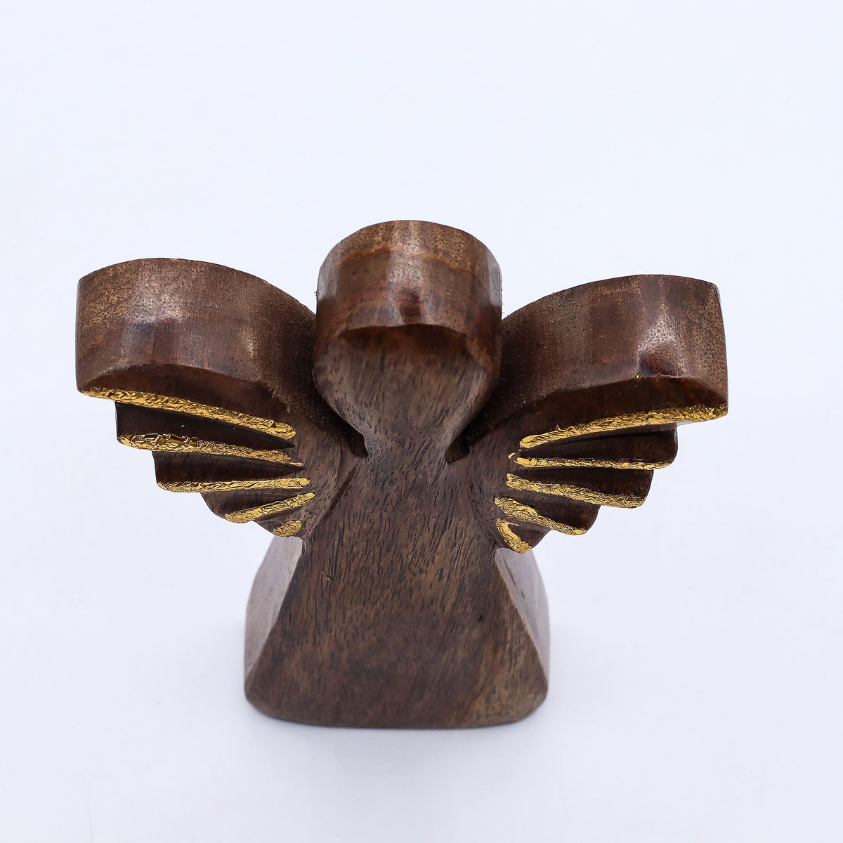 Medium Mango Wood Angel - Gold Decor - Mango Wood Angels | Hearth & Amble