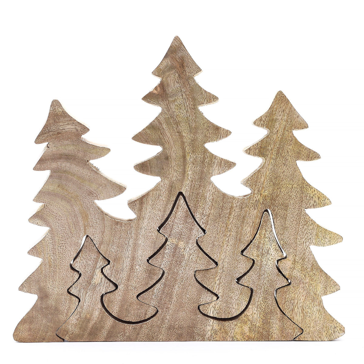 Lost in the Forrest - Three Trees 3D Wooden Decoration - 20x23cm - Lost in the Forest - Wooden Decorations & Bowls | Hearth & Amble