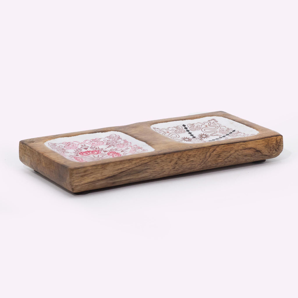 Hop Hare Enameled Double Trinket Tray - Cupid & Lion