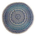 Small Mandala Roundie Cotton Art (130cm) - Classic Blue