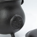 Extra Huge Cast Iron Cauldron with Pentagram 23x18cm (at least 4kg)