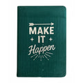 Dark Green Velvet Notebook - 80 pages - Make It Happen