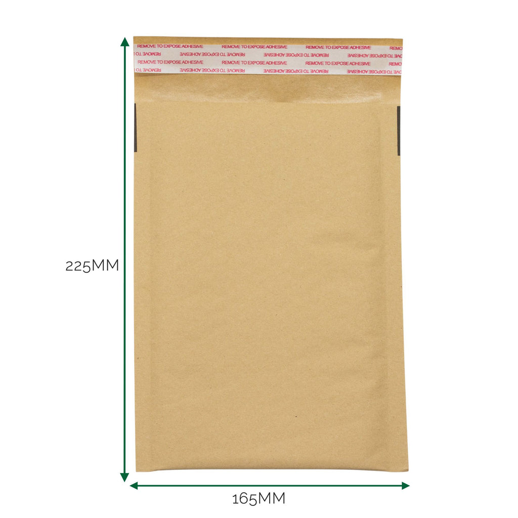 Kraft Padded Bubble Envelope (165x225+40mm)