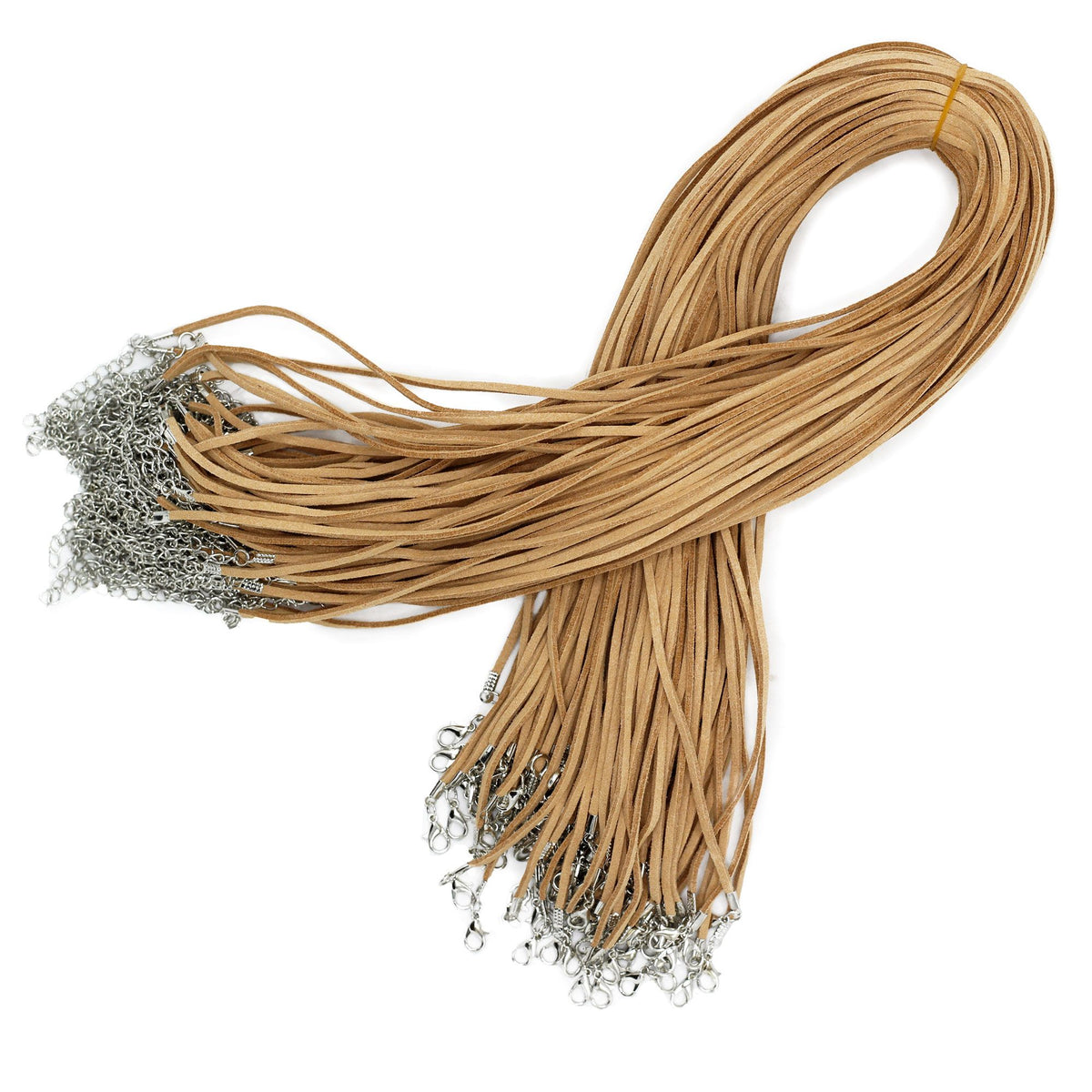 Faux Leather Pendant Cord - 2.5mm x 55cm - Tan A120 - Pendant Cords | Hearth & Amble