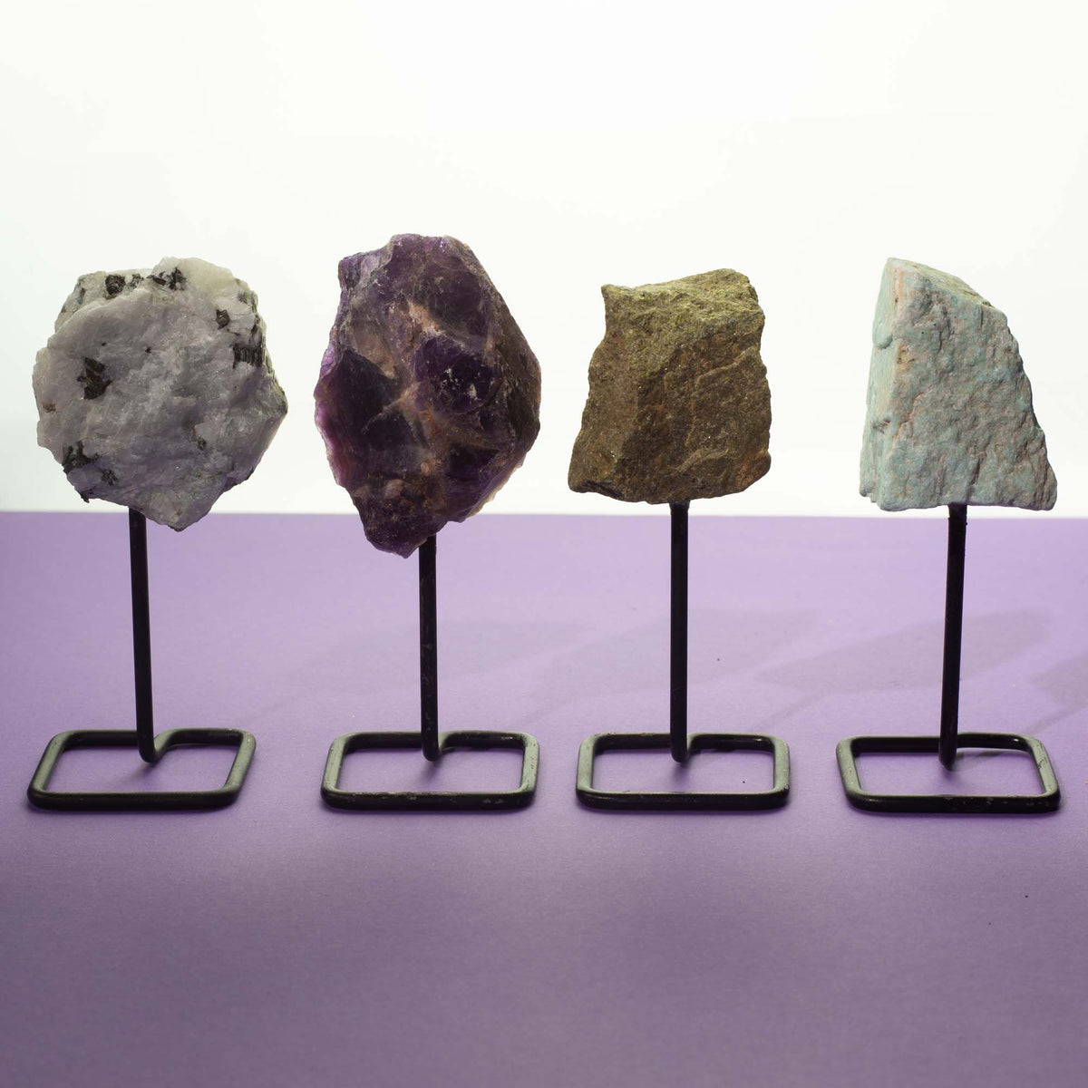 Mineral Specimen on Metal Stand - Epidote - Rare Mineral Specimens | Hearth & Amble