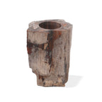 Petrified Wood Candle Holder - Single Tall