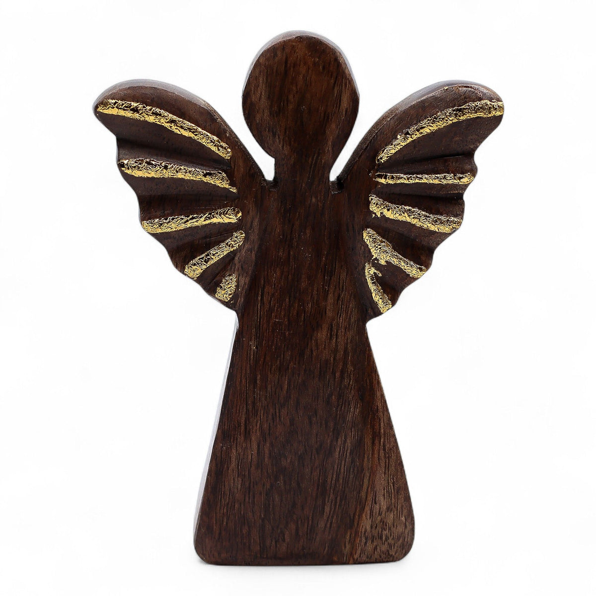 Medium Mango Wood Angel - Gold Decor - Mango Wood Angels | Hearth & Amble