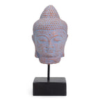 Stillness Buddha Head on Stand - Blue Copper