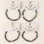 Petite Power Bracelet (17cmx6mm) - Moss Agate