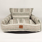PAW Bed â€“ Medium Sofa â€“ Brown Stripes â€“ 60 Ã— 60 Ã— 28cm