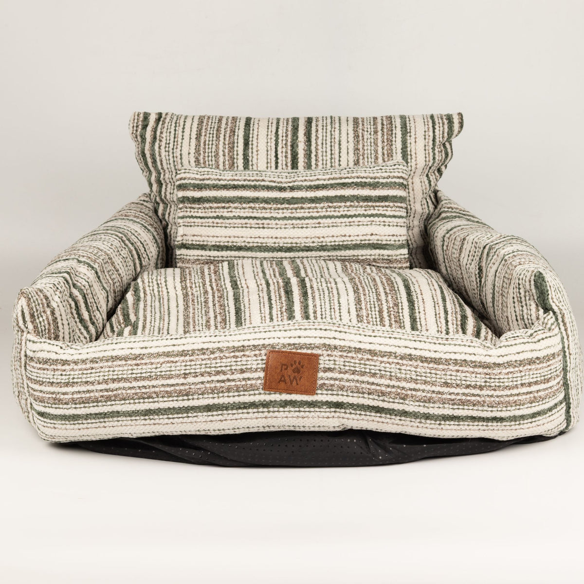 PAW Bed â€“ Medium Sofa â€“ Brown Stripes â€“ 60 Ã— 60 Ã— 28cm