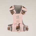 PAW - XS (2-4Kg) Dog Step-in Guardian Harness with Reflective Mesh - Soft Pink - Rose Quartz Charm