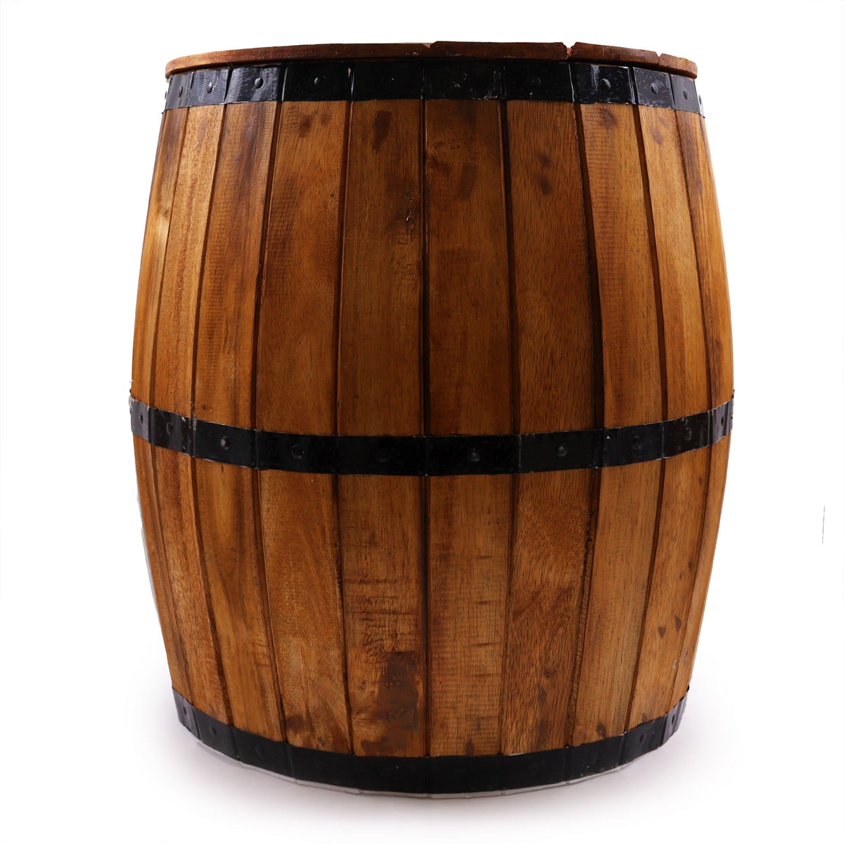 Beer Barrel Table & Parasol Stand â€“ Natural Wood 60 x 48.5 cm