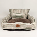 PAW Bed â€“ Medium Sofa â€“ Brown Stripes â€“ 60 Ã— 60 Ã— 28cm