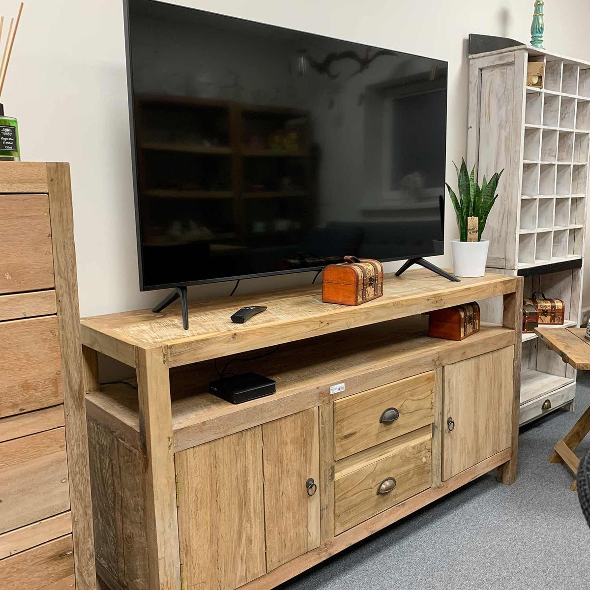 Large TV Stand - Recycled Wood