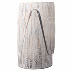 Interlocking Table/Stool set of 2 - Lrg Whitewash