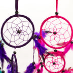 Bali Dreamcatchers - Medium Round - Turq/Pink/Purp