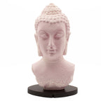 Buddha Bust Lamp Cherry Crackle - Oval stand