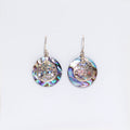 Shell & Silver Earrings - Flowers - Abalone