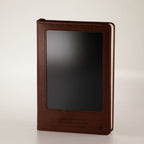 A5 Intention Note Book - LCD Wipe Screen - Brown Leather Effect - 80 Leafs