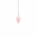 Raw Gemstone Pendulum - Rose Quartz