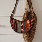 Jacquard Hobo Bag - Rich Browns (brown strap)