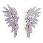 Pearl - Vintage Glass - Angel Wings - Earrings