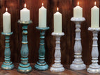 Small Candle Stand - White Gold