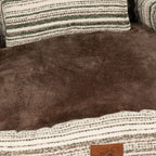 PAW Bed â€“ Medium Sofa â€“ Brown Stripes â€“ 60 Ã— 60 Ã— 28cm