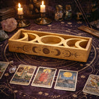 Moon Phase Tarot Tray with Card Holder